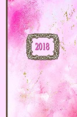 Book cover for 2018 Diary Pink Glitter Framed Design