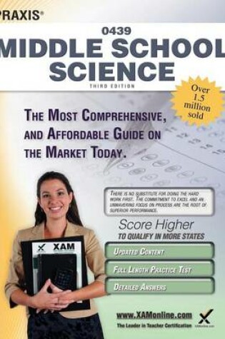 Cover of Praxis Middle School Science 0439 Teacher Certification Study Guide Test Prep