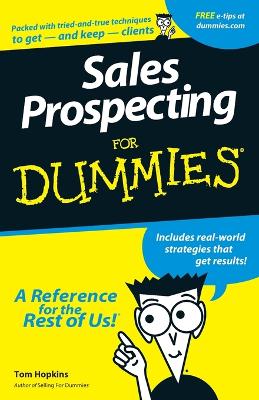 Book cover for Sales Prospecting For Dummies