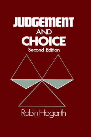 Cover of Judgment and Choice