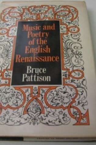 Cover of Music and Poetry of the English Renaissance
