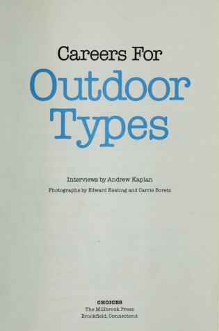 Cover of Careers for Outdoor Types