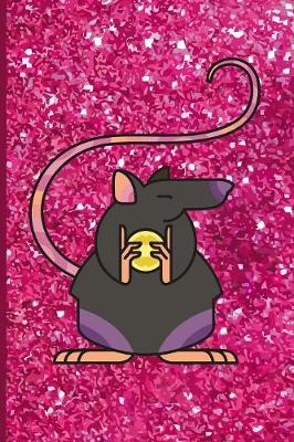 Book cover for Pink Glitter Rat Design Notebook