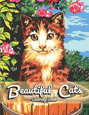 Book cover for Beautiful Cats Coloring Book