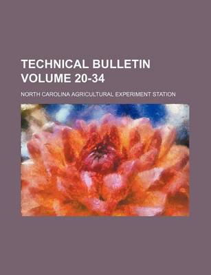 Book cover for Technical Bulletin Volume 20-34