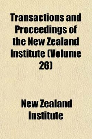 Cover of Transactions and Proceedings of the New Zealand Institute Volume 8