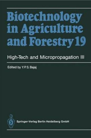 Cover of High-Tech and Micropropagation III