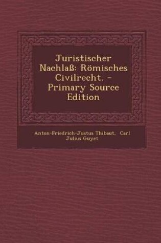 Cover of Juristischer Nachlass