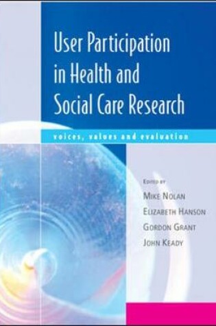 Cover of User Participation Research in Health and Social Care