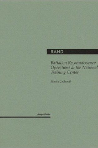 Cover of Battalion Reconnaissance Operations at the National Training Center