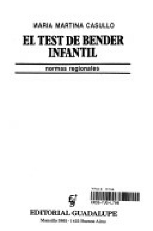 Cover of El Test de Bender Infantil