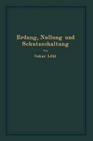 Cover of Erdung, Nullung Und Schutzschaltung