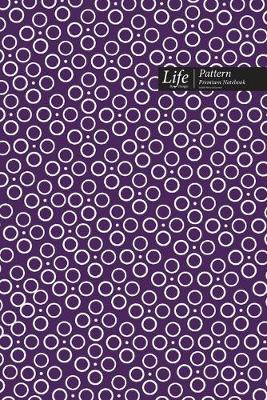 Book cover for Ringed Dots Pattern Composition Notebook, Dotted Lines, Wide Ruled Medium Size 6 x 9 Inch (A5), 144 Sheets Purple Cover