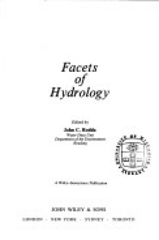 Cover of Facets of Hydrology