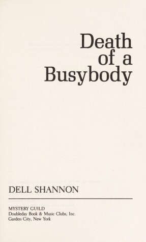 Book cover for Death of a Busy Body