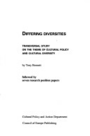 Cover of Differing Diversities