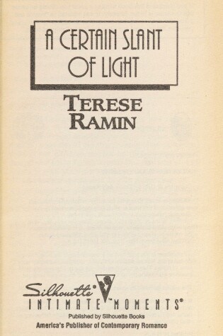 Cover of A Certain Slant Of Light