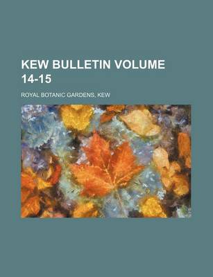 Book cover for Kew Bulletin Volume 14-15