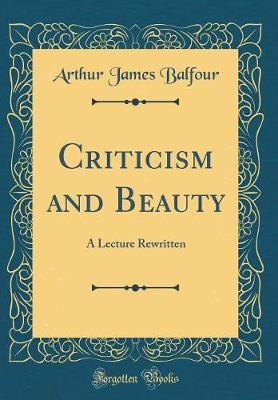 Book cover for Criticism and Beauty
