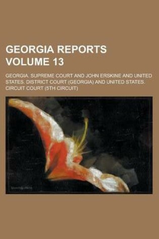 Cover of Georgia Reports Volume 13