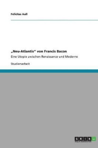 Cover of "Neu-Atlantis von Francis Bacon