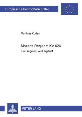 Cover of Mozarts Requiem Kv 626