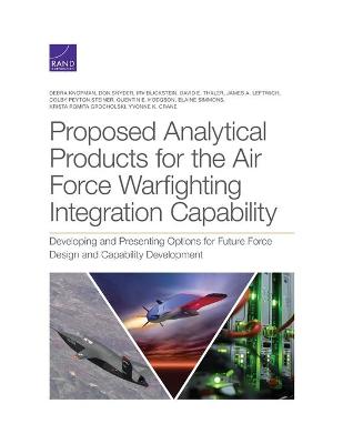 Book cover for Proposed Analytical Products for the Air Force Warfighting Integration Capability