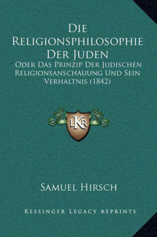 Cover of Die Religionsphilosophie Der Juden