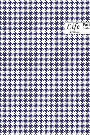 Cover of Checkered II Pattern Composition Notebook Wide Large 100 Sheet Navy Blue Cover