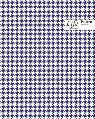 Book cover for Checkered II Pattern Composition Notebook Wide Large 100 Sheet Navy Blue Cover