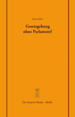 Book cover for Gesetzgebung ohne Parlament?