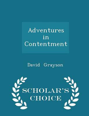 Book cover for Adventures in Contentment - Scholar's Choice Edition