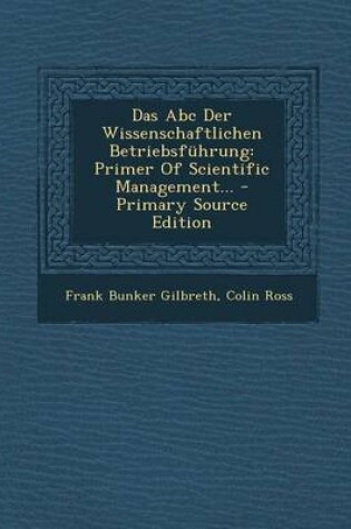 Cover of Das ABC Der Wissenschaftlichen Betriebsfuhrung