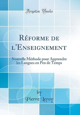 Book cover for Réforme de l'Enseignement