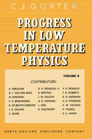 Cover of Progress in Low Temperature Physics V4