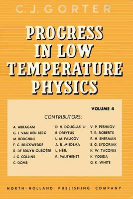 Book cover for Progress in Low Temperature Physics V4