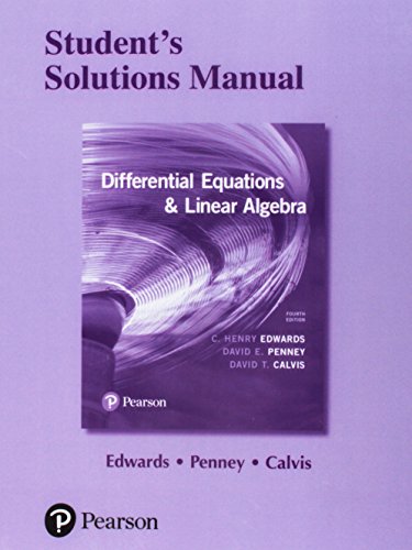 Book cover for Students' Solutions Manual for Differential Equations and Linear Algebra