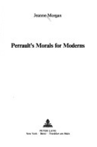 Cover of Perrault's Morals for Moderns
