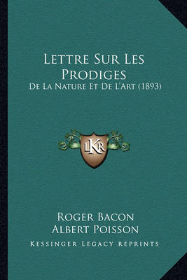 Book cover for Lettre Sur Les Prodiges