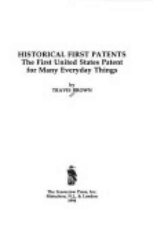 Cover of Historical First Patents