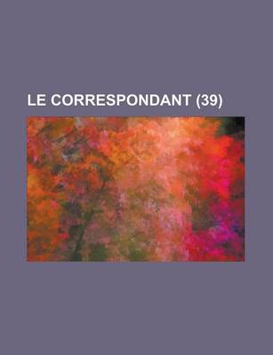 Book cover for Le Correspondant (39)