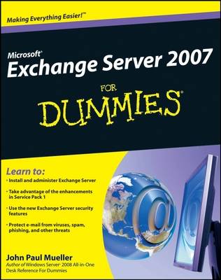 Book cover for Microsoft Exchange Server 2007 For Dummies
