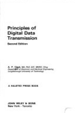 Cover of Principles of Digital Data Transmission