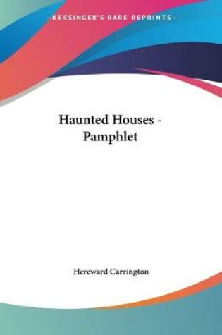 Cover of Haunted Houses - Pamphlet