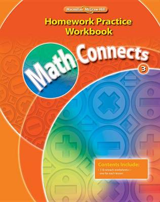 Book cover for Math Connects Homework Practice Workbook, Grade 3