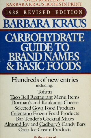 Cover of Kraus Barbara : Calorie Guide to Brand Names (1988)
