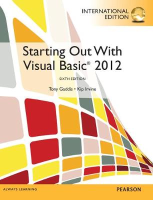 Book cover for Starting out with Visual Basic and MyProgramingLab with Pearson eText: International Edition