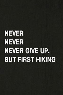 Book cover for Never Never Never Give Up, But First Hiking