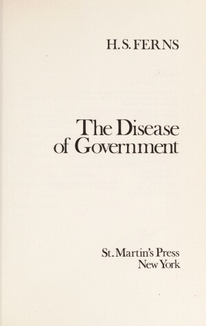 Book cover for The Disease of Government