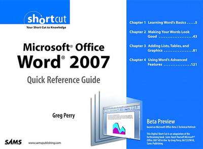 Book cover for Microsoft Office Word 2007 Quick Reference Guide